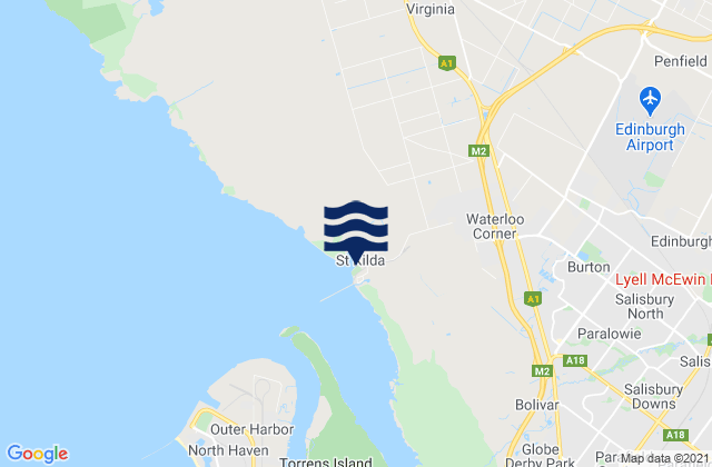 Virginia, Australiaの潮見表地図