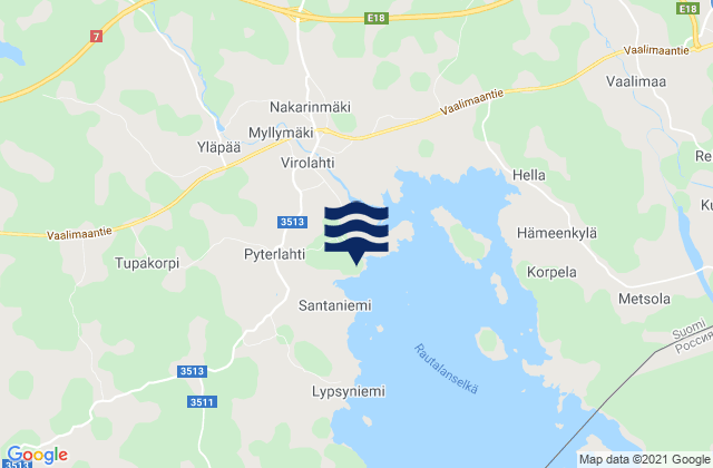 Virojoki, Finlandの潮見表地図