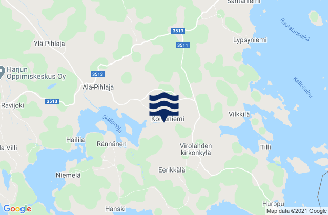 Virolahti, Finlandの潮見表地図