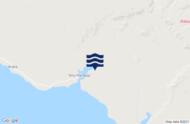 Viru, Solomon Islandsの潮見表地図