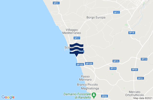 Vittoria, Italyの潮見表地図