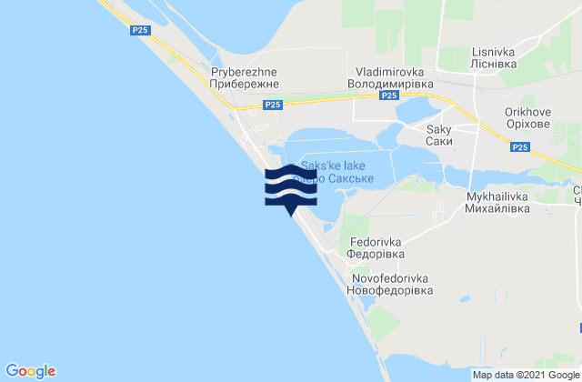 Vladimirovka, Ukraineの潮見表地図