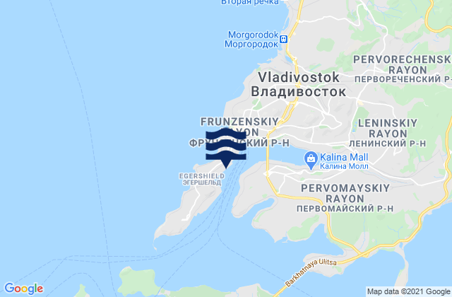 Vladivostok, Russiaの潮見表地図