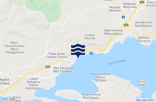 Vlycháda, Greeceの潮見表地図