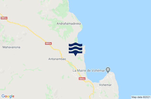 Vohemar, Madagascarの潮見表地図