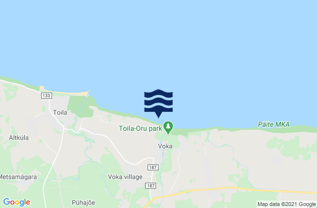 Voka, Estoniaの潮見表地図