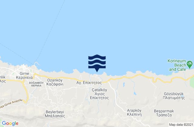 Vounó, Cyprusの潮見表地図
