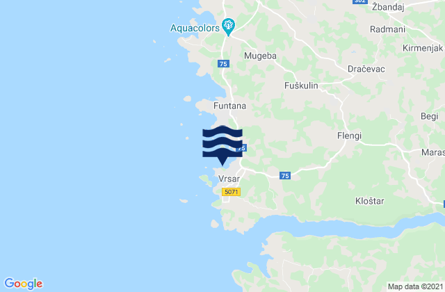 Vrsar-Orsera, Croatiaの潮見表地図
