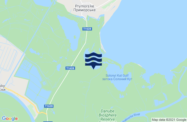 Vylkove, Ukraineの潮見表地図