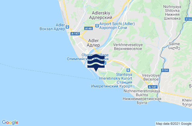Vysokoye, Russiaの潮見表地図