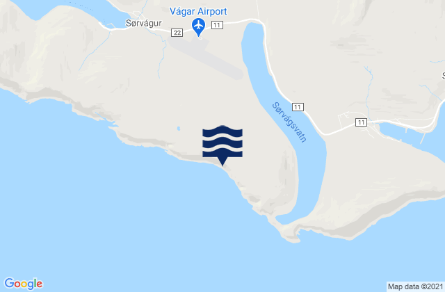 Vága Sýsla, Faroe Islandsの潮見表地図