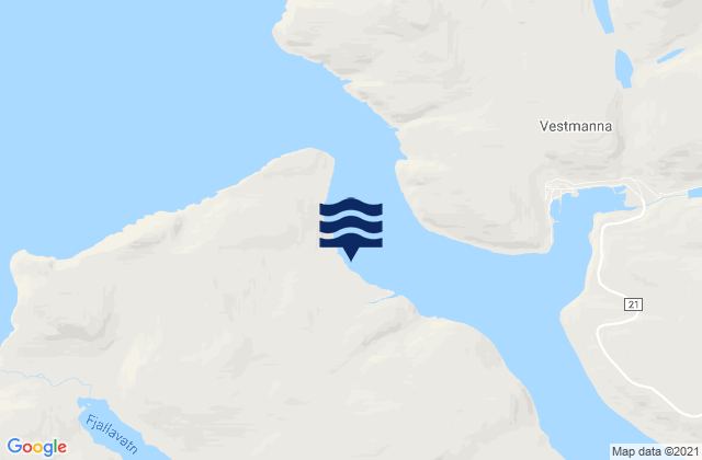 Vágar, Faroe Islandsの潮見表地図