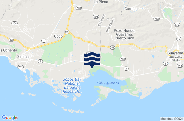 Vázquez, Puerto Ricoの潮見表地図