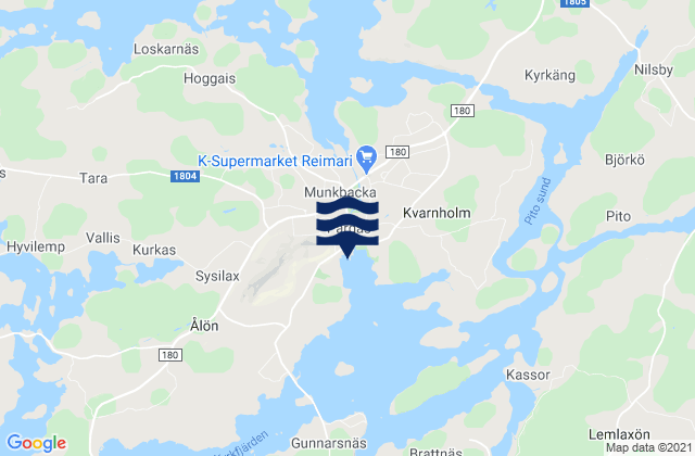 Väståboland, Finlandの潮見表地図