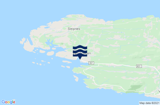 Vågaholmen, Norwayの潮見表地図