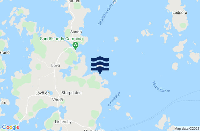 Vårdö, Aland Islandsの潮見表地図