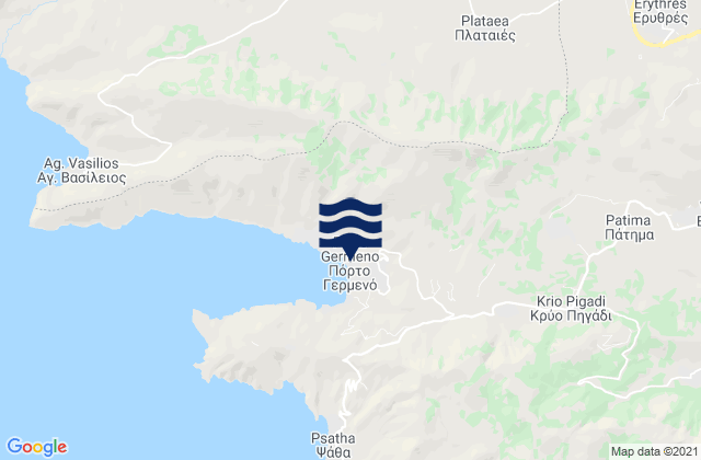 Vília, Greeceの潮見表地図