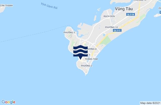 Vũng Tàu, Vietnamの潮見表地図