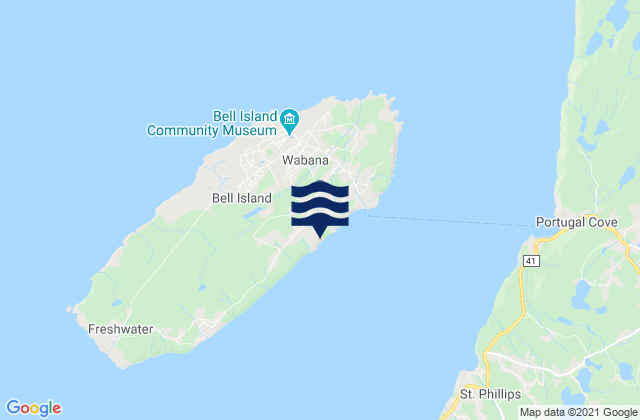 Wabana, Canadaの潮見表地図