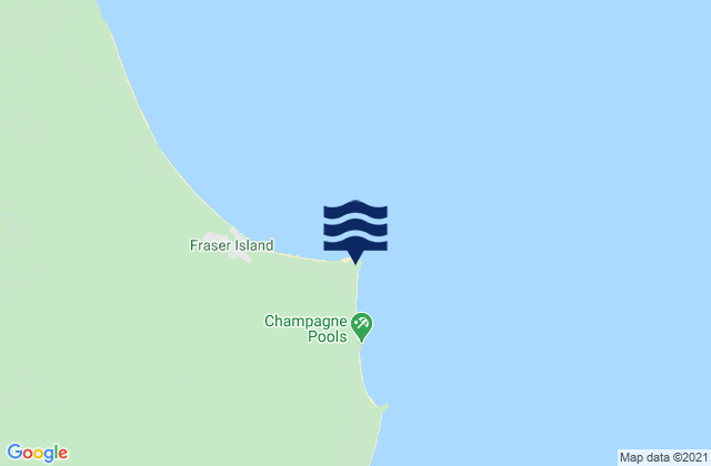 Waddy Point (Fraser Island), Australiaの潮見表地図