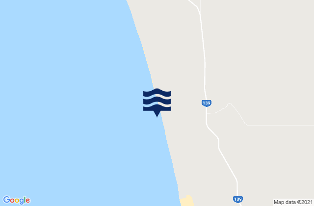 Wagoe Beach, Australiaの潮見表地図