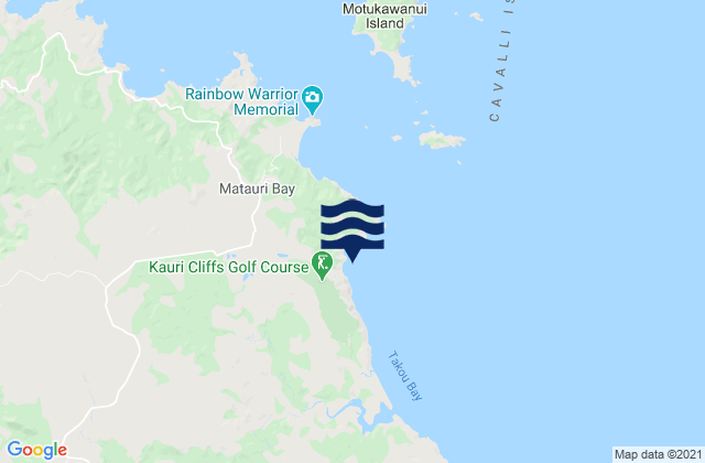 Waiaua Bay, New Zealandの潮見表地図