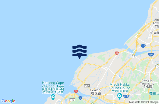 Waibu Yugang, Taiwanの潮見表地図