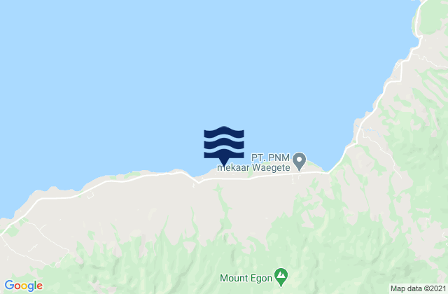 Waigete, Indonesiaの潮見表地図