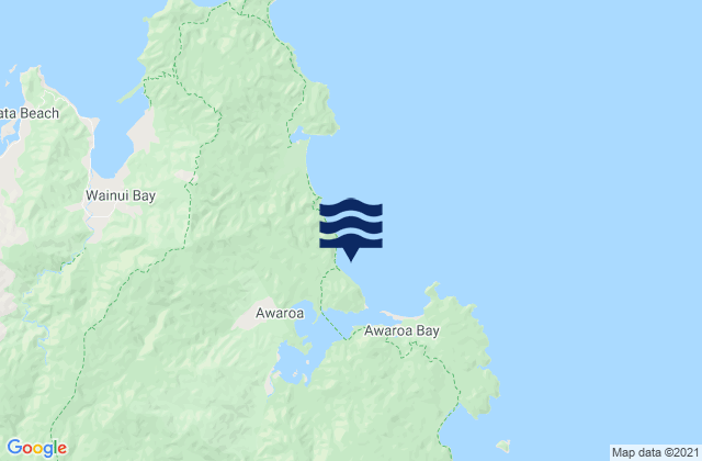 Waiharakeke Bay Abel Tasman, New Zealandの潮見表地図