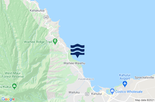 Waihee-Waiehu, United Statesの潮見表地図