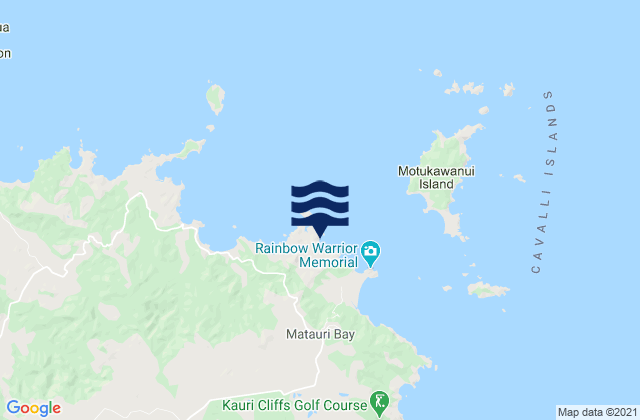 Waiheke Bay, New Zealandの潮見表地図