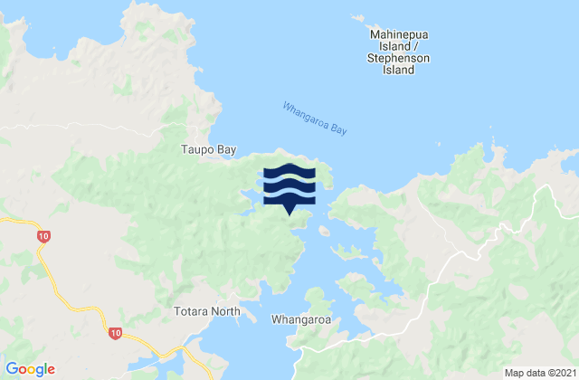 Waihi Bay, New Zealandの潮見表地図