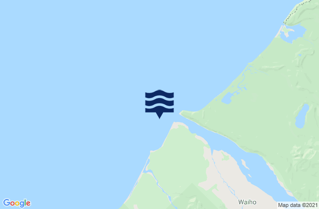 Waiho Beach, New Zealandの潮見表地図