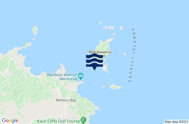 Waiiti Bay, New Zealandの潮見表地図