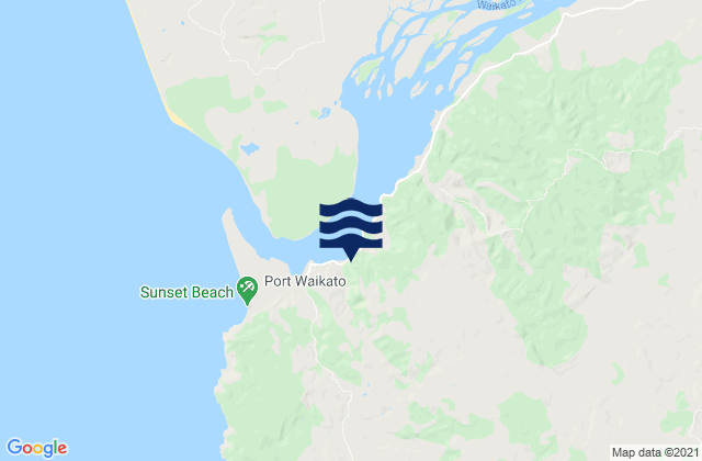 Waikato River Entrance, New Zealandの潮見表地図