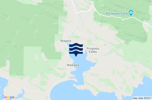 Waikawa Harbour, New Zealandの潮見表地図