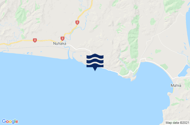 Waikokopu, New Zealandの潮見表地図