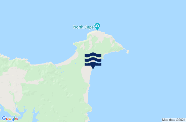 Waikuku Beach, New Zealandの潮見表地図