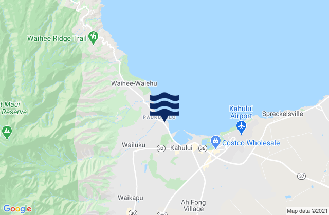 Wailuku, United Statesの潮見表地図