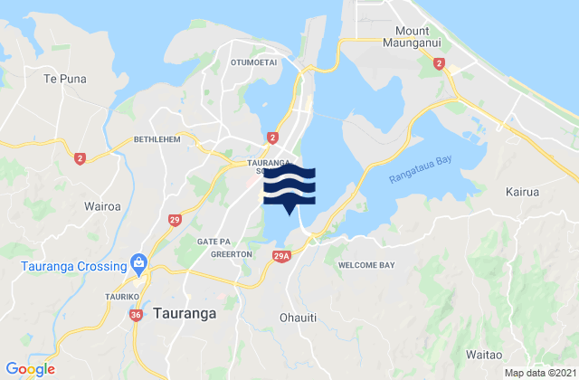 Waimapu Estuary, New Zealandの潮見表地図
