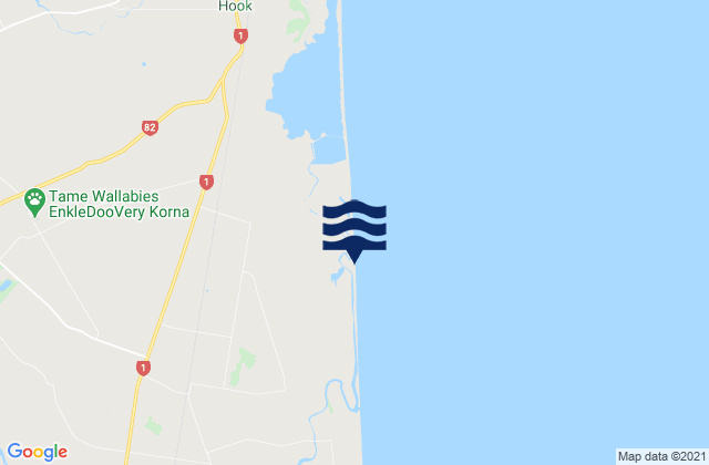 Waimate District, New Zealandの潮見表地図