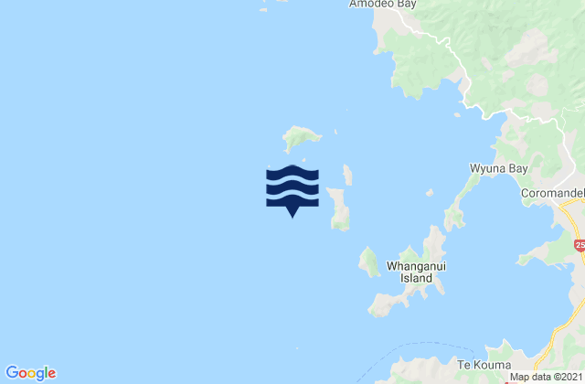 Waimate Island, New Zealandの潮見表地図