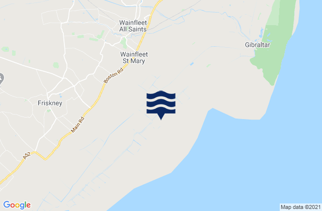 Wainfleet All Saints, United Kingdomの潮見表地図