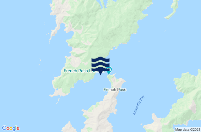Wainui Bay, New Zealandの潮見表地図