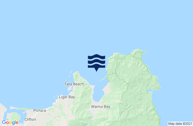 Wainui Bay, New Zealandの潮見表地図