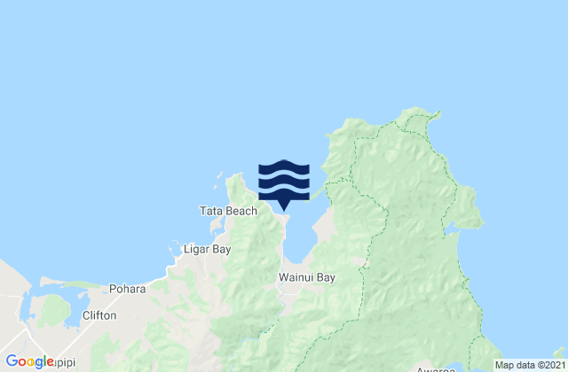 Wainui Inlet, New Zealandの潮見表地図