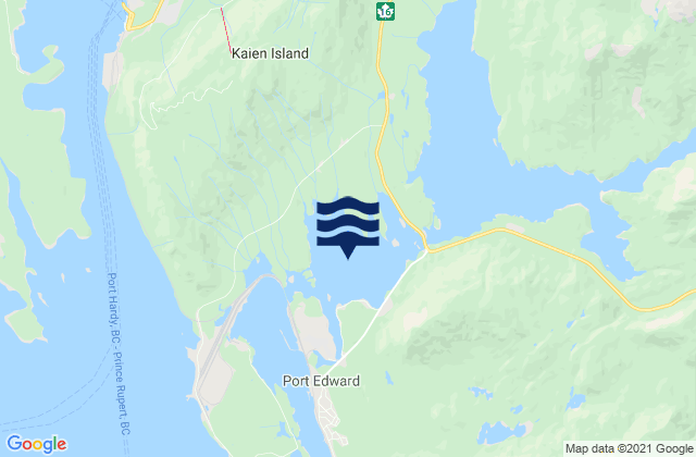 Wainwright Basin, Canadaの潮見表地図