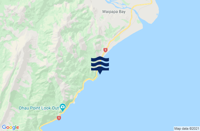 Waipapa Bay, New Zealandの潮見表地図