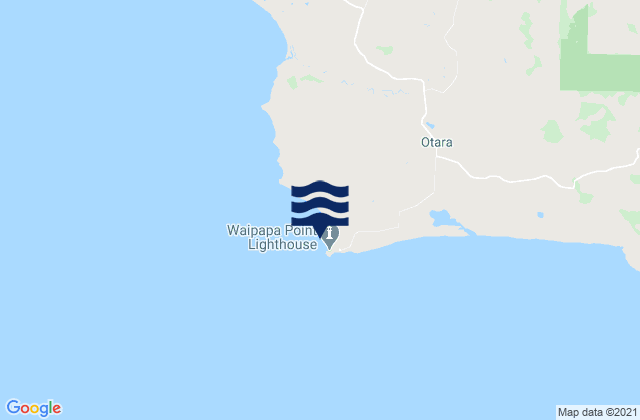 Waipapa Point, New Zealandの潮見表地図