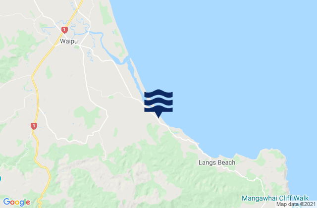 Waipu Cove, New Zealandの潮見表地図